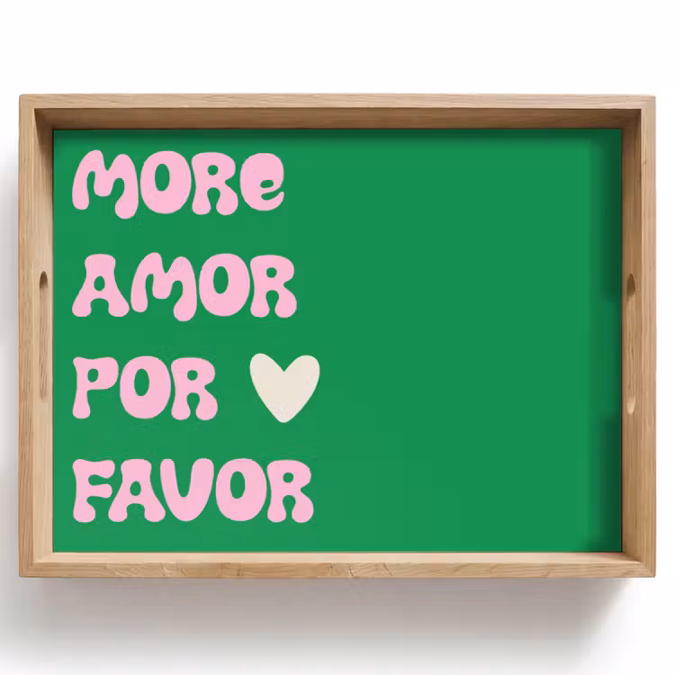 Tray - Amor - Valentine - Green - Text — 1