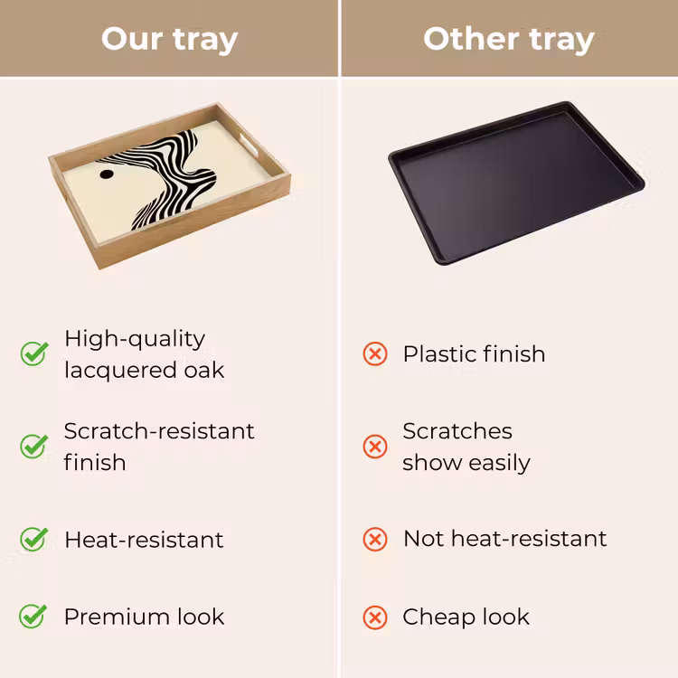 Tray - Beige - Lines - Wavy - Abstract — 10