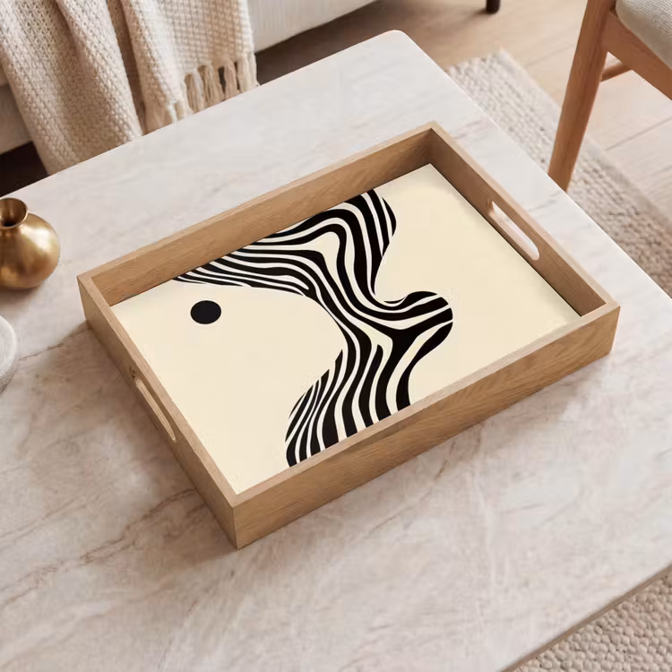 Tray - Beige - Lines - Wavy - Abstract — 2