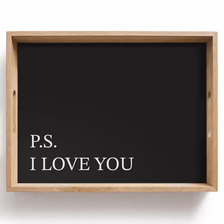 Tray - Black - Minimalist - Valentine — 1