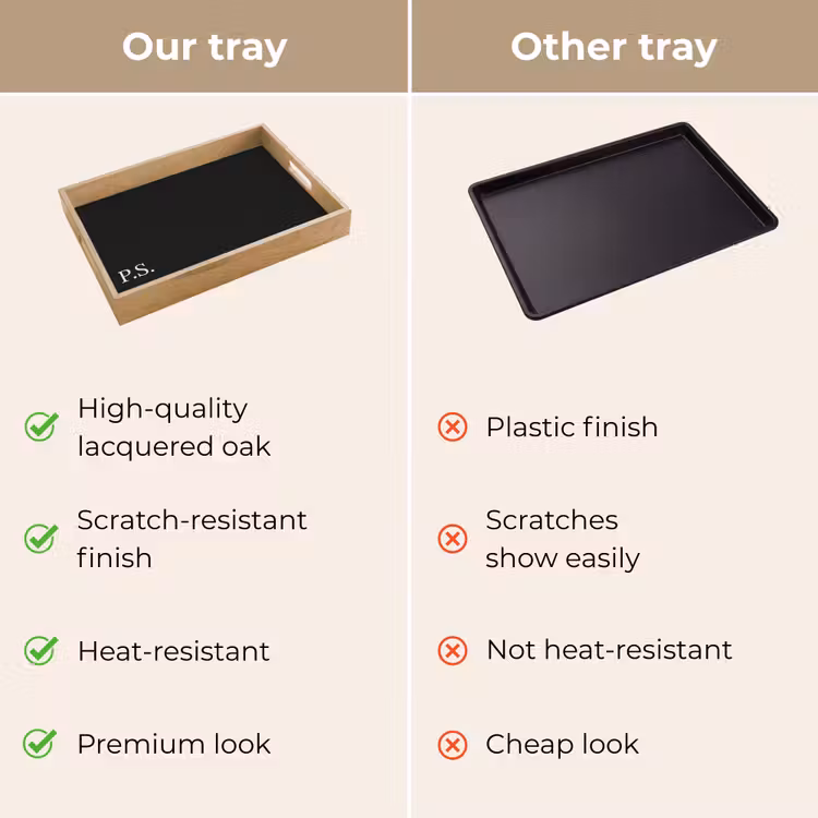 Tray - Black - Minimalist - Valentine — 10