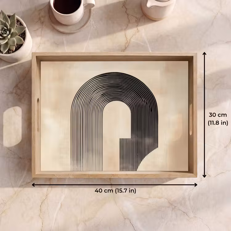 Tray - Bow - Stripes - Minimalist - Black — 7