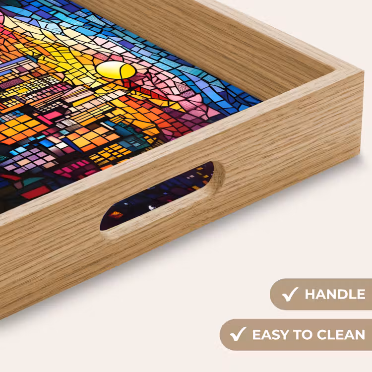 Tray - City - Moon - Mosaic - Colorful — 9