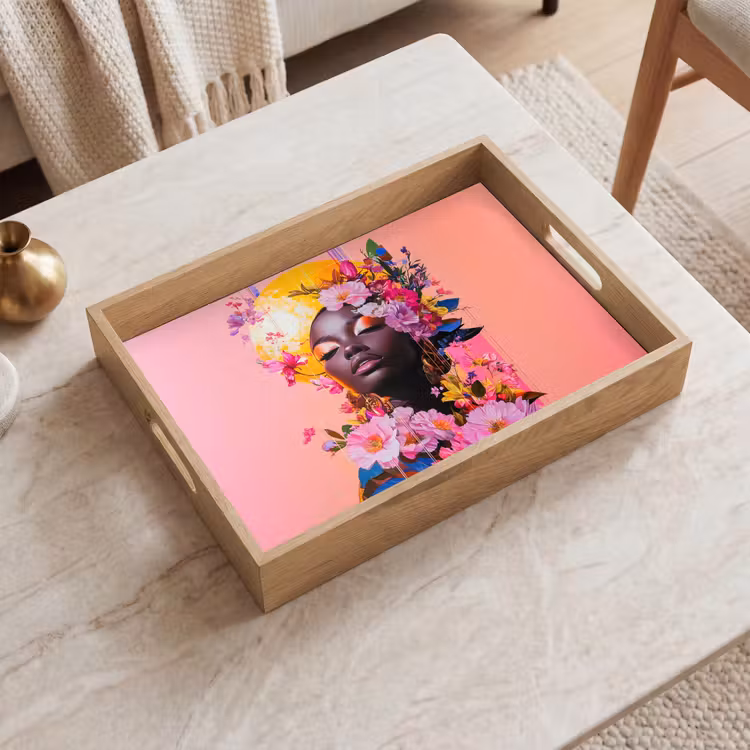 Tray - Colorful - Flowers - Woman - Sun — 2