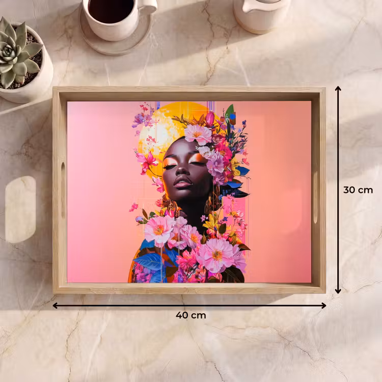 Tray - Colorful - Flowers - Woman - Sun — 8