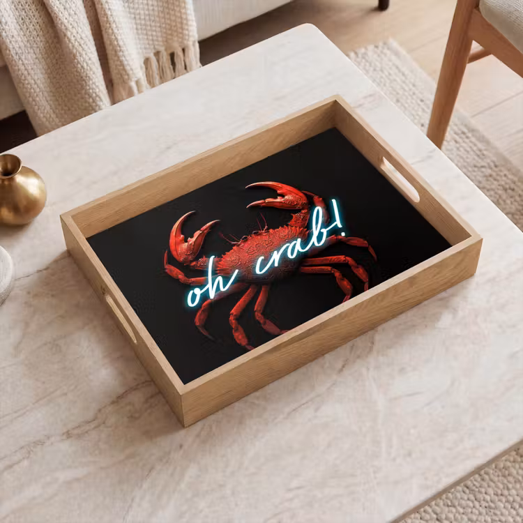Tray - Crab - Red - Neon - Quote — 2