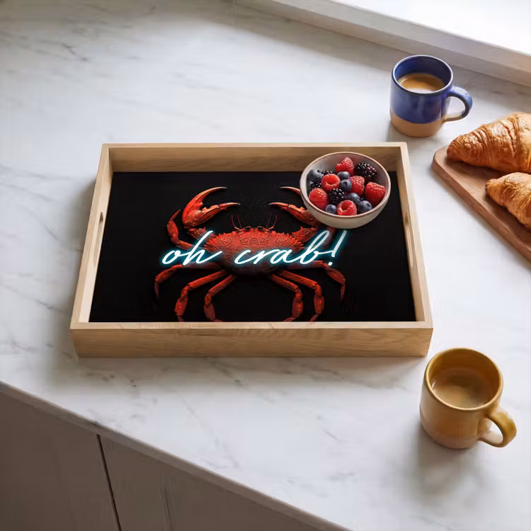 Tray - Crab - Red - Neon - Quote — 3