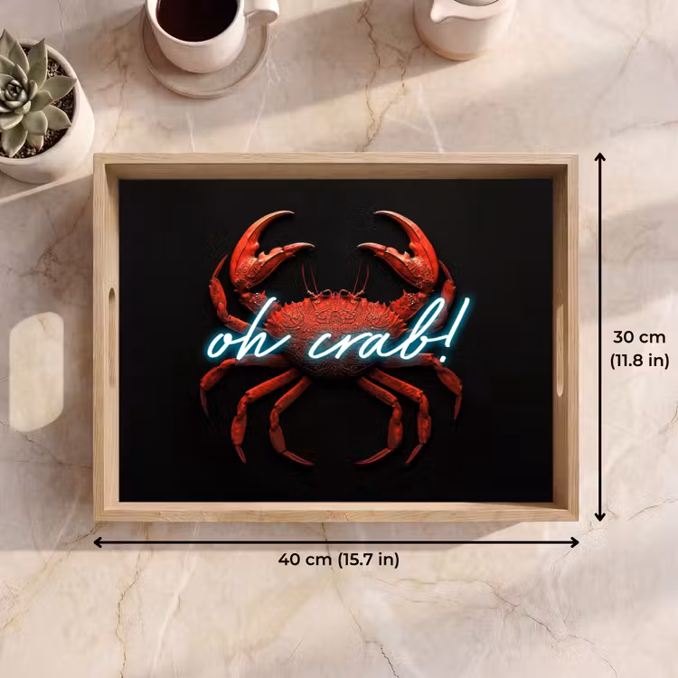 Tray - Crab - Red - Neon - Quote — 7