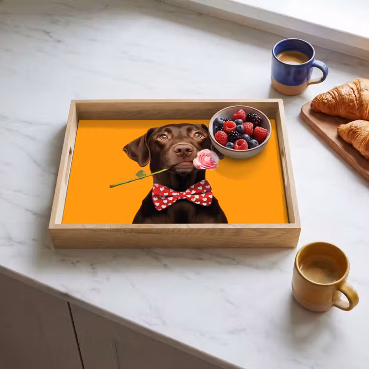 Tray - Dog - Orange - Rose - Valentine — 3