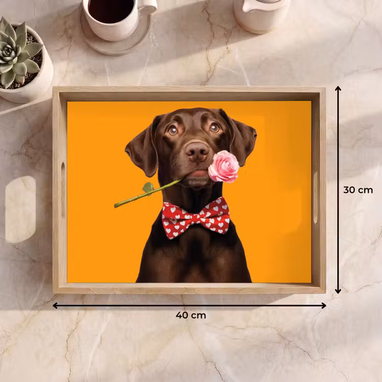 Tray - Dog - Orange - Rose - Valentine — 8