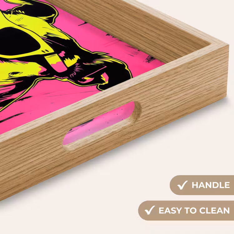 Tray - Dog - Sunglasses - Pink - Art — 9