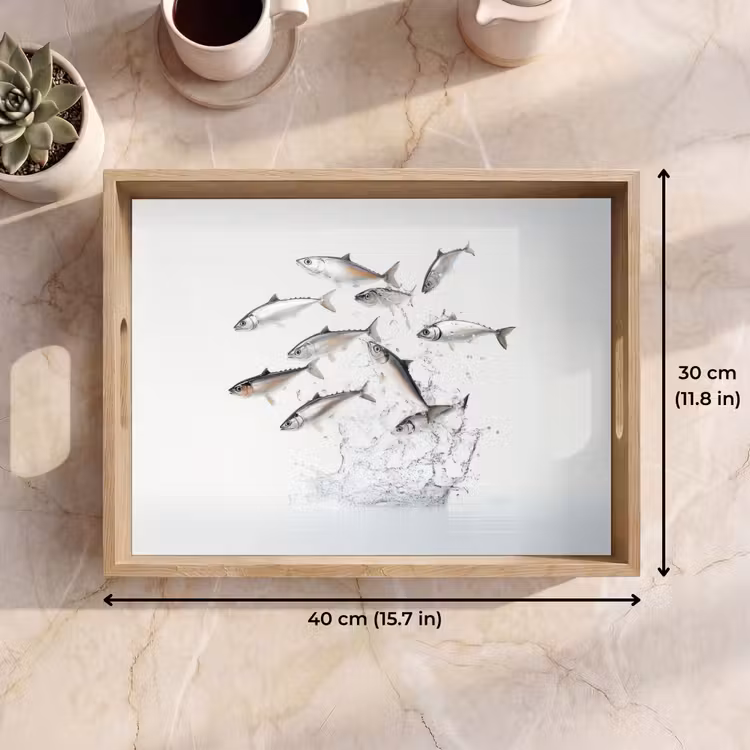 Tray - Fish - Water - White — 7