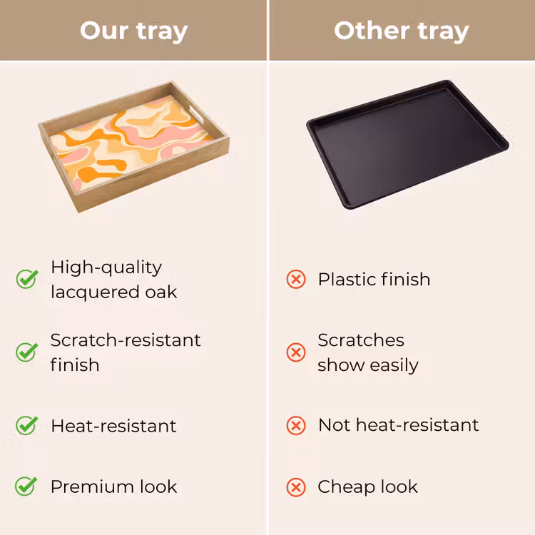 Tray - Abstract - Wavy - Orange — 10