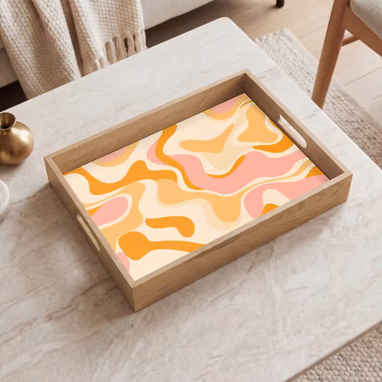 Tray - Abstract - Wavy - Orange — 2