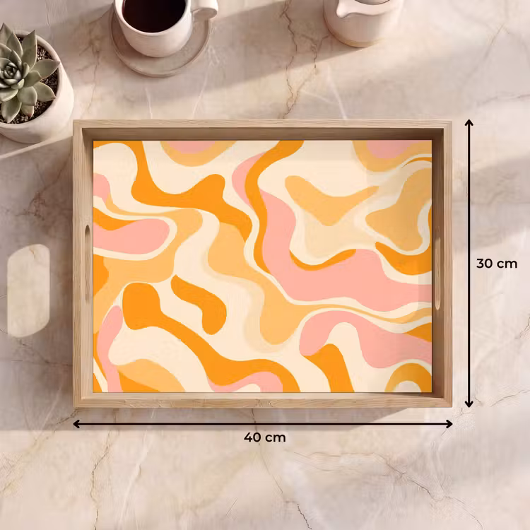 Tray - Abstract - Wavy - Orange — 8