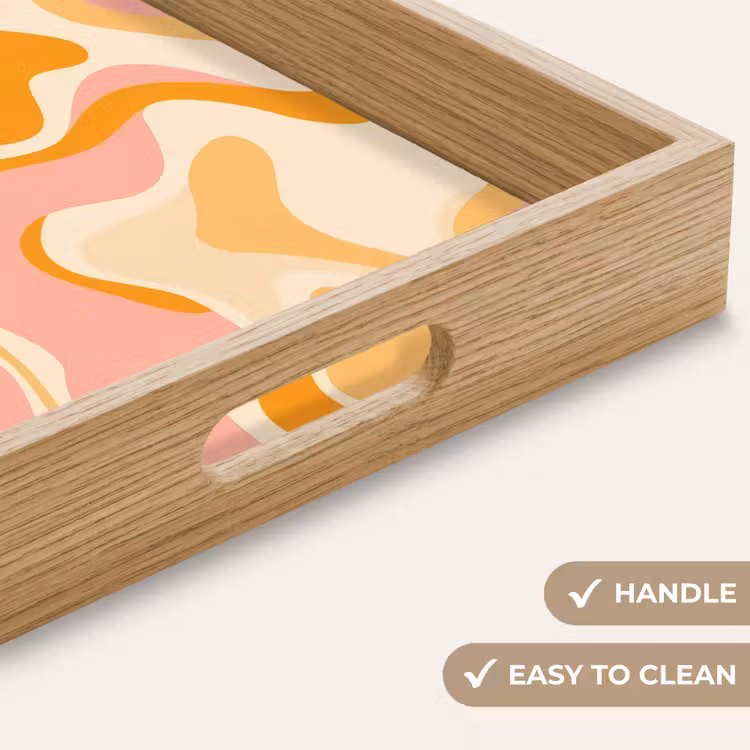Tray - Abstract - Wavy - Orange — 9