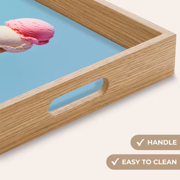 Tray - Balls - Scoop ice cream - Horn - Blue — 9