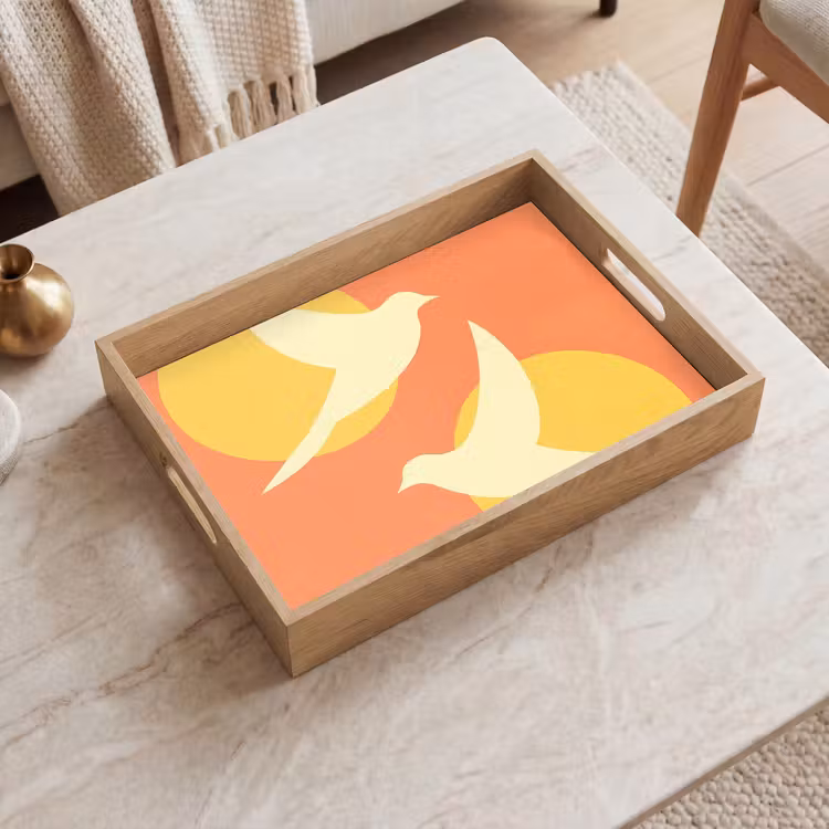Tray - Birds - Circles - Yellow — 2