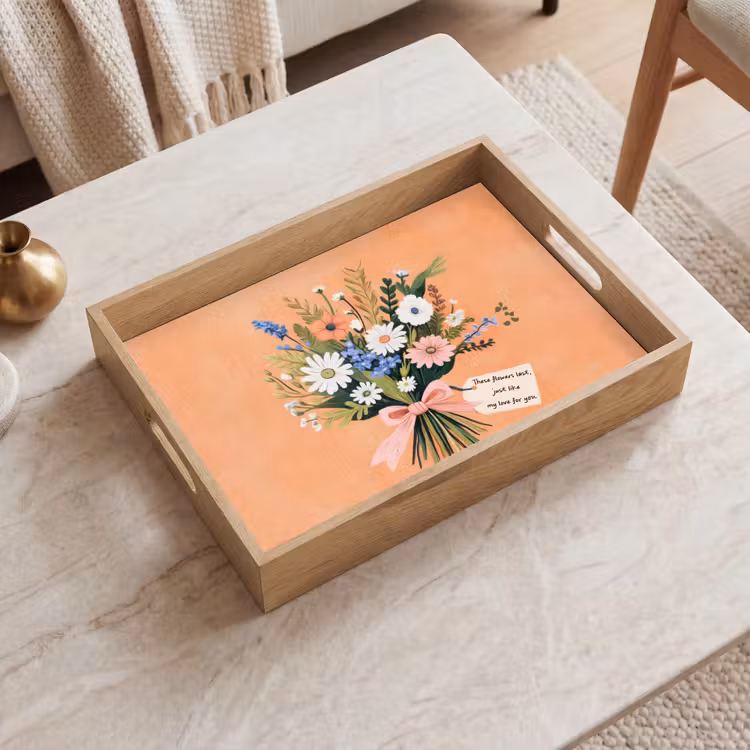 Tray - Bouquet - Bow - Quote — 2