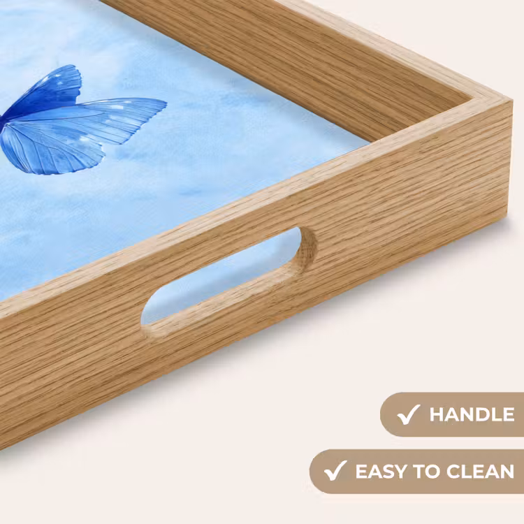 Tray - Butterflies - Ornamental - Blue — 9