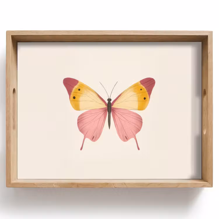 Tray - Butterfly - Illustration - Pink — 1