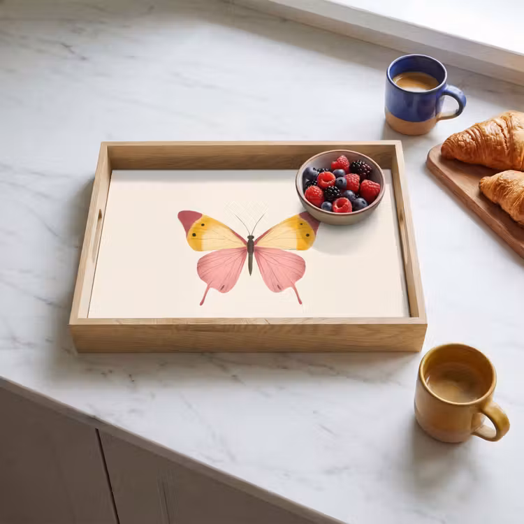 Tray - Butterfly - Illustration - Pink — 3