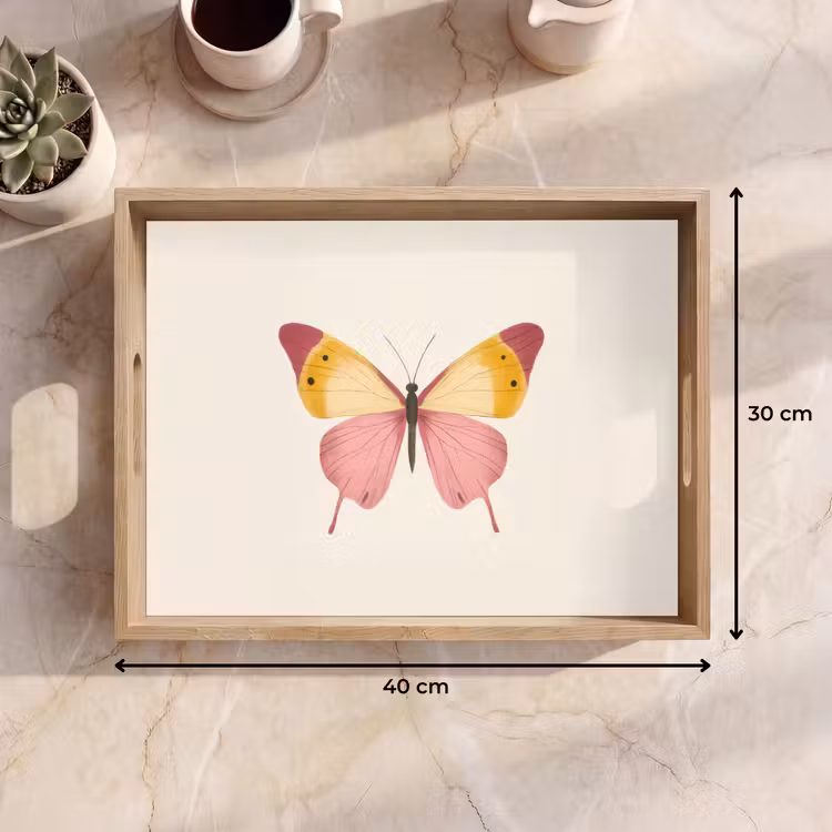 Tray - Butterfly - Illustration - Pink — 8