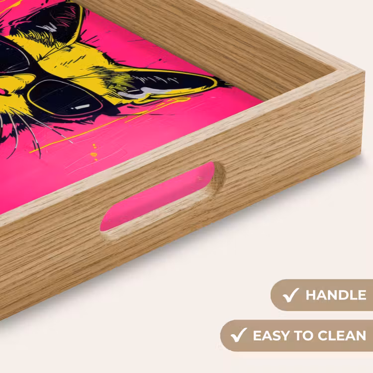 Tray - Cat - Art - Sunglasses - Pink — 9
