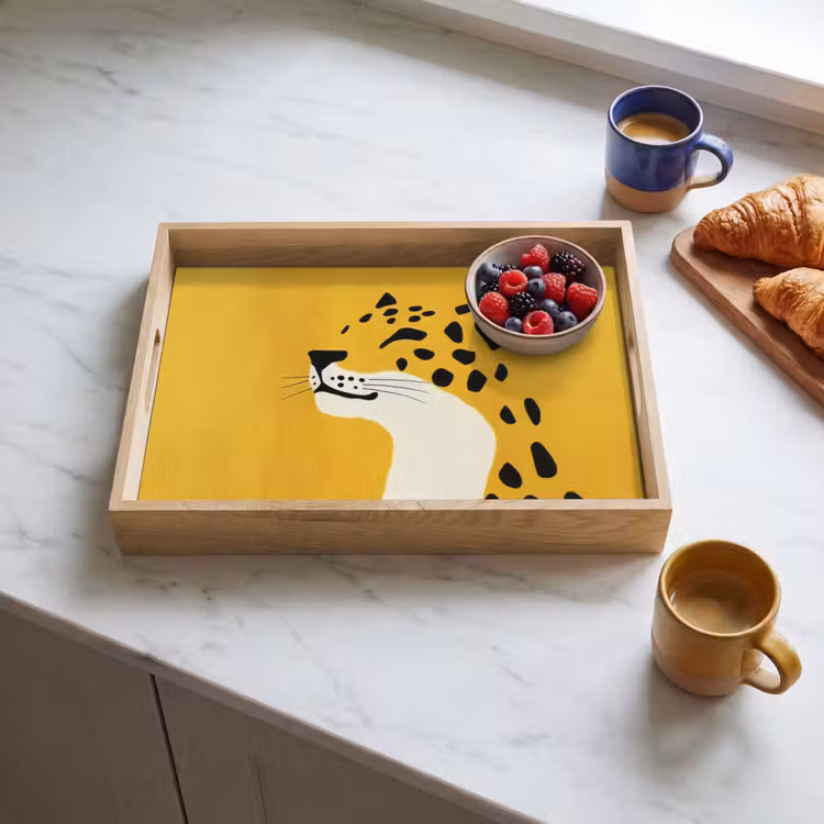 Tray - Cheetah - Illustration - Yellow — 3