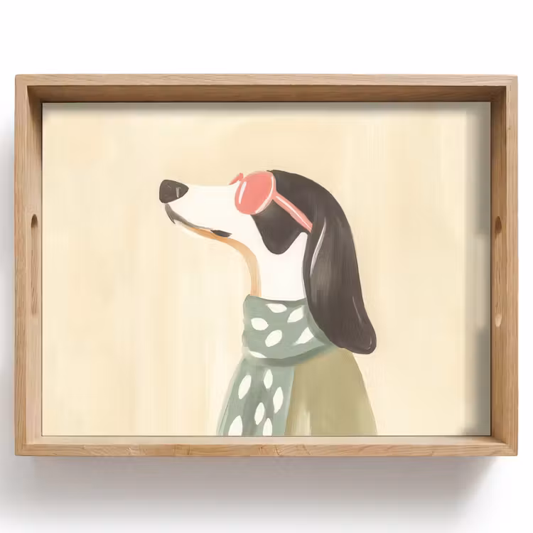 Tray - Dog - Sunglasses - Scarf — 1