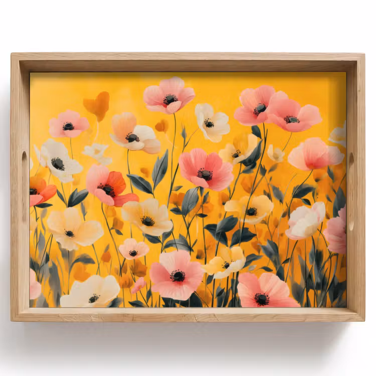 Tray - Flowers - Field - Yellow — 1