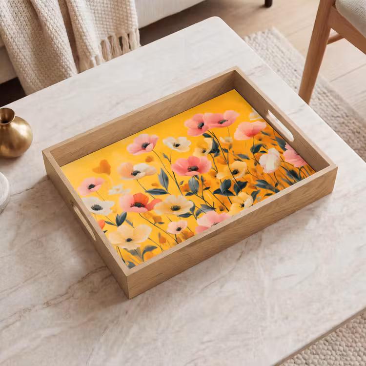 Tray - Flowers - Field - Yellow — 2