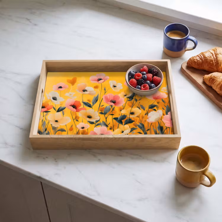 Tray - Flowers - Field - Yellow — 3