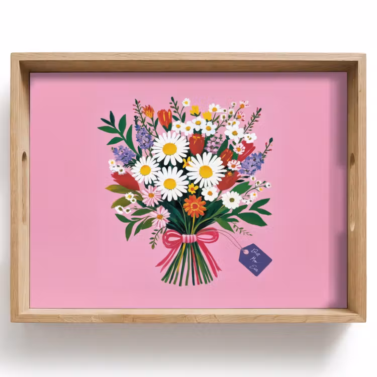 Tray - Flowers - Quote - Card - Colorful — 1
