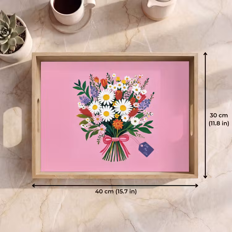 Tray - Flowers - Quote - Card - Colorful — 7