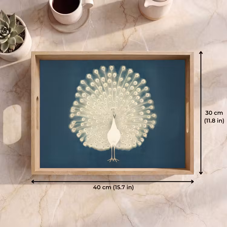 Tray - Bird - Blue - Vintage — 7