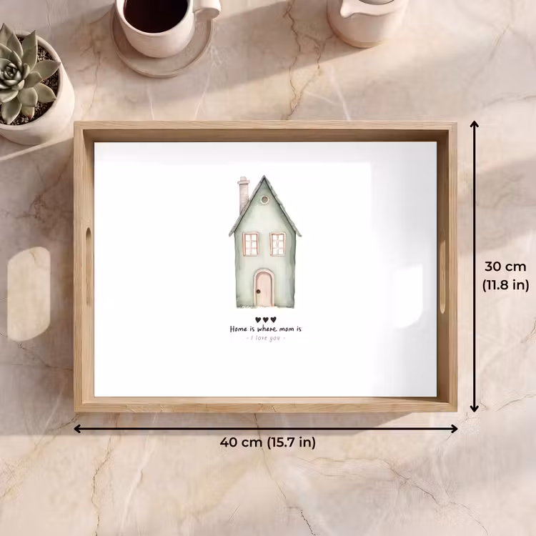 Tray - Cottage - Green - Text - Loving — 7