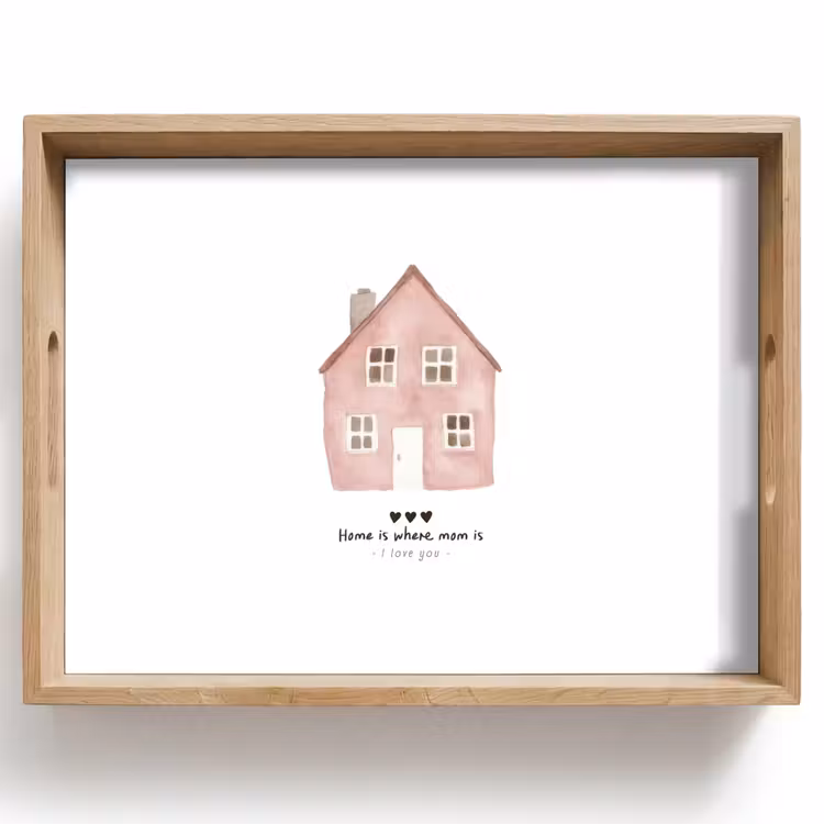 Tray - Cottage - Pink - Quote - Mother — 1
