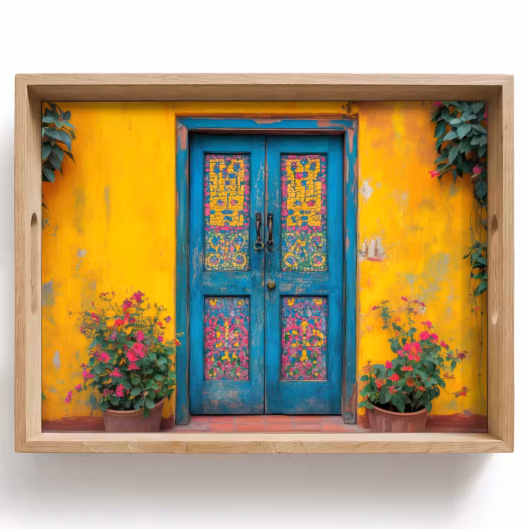 Tray - Doors - Colorful - Plants — 1