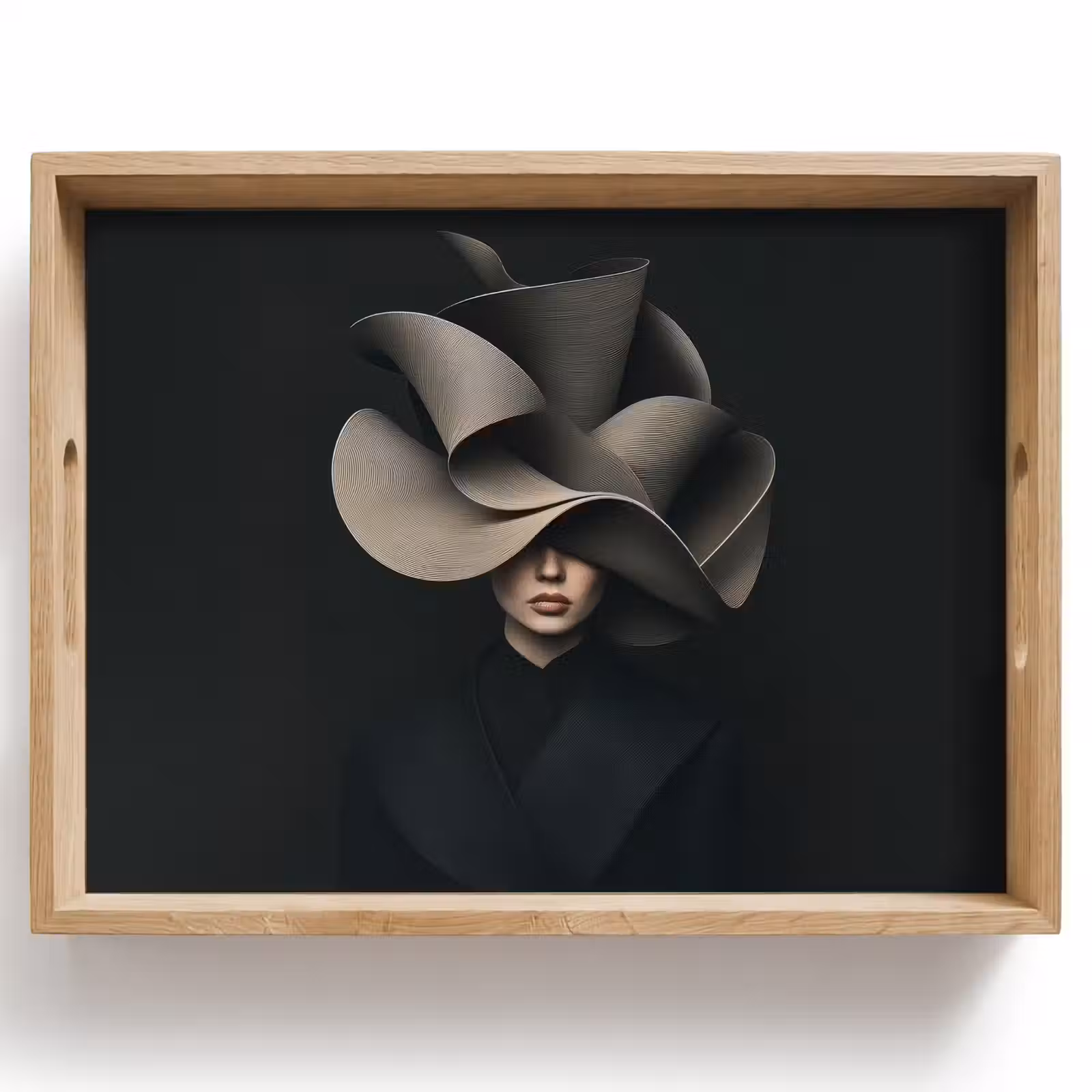Tray - Black - Hat - Woman — 1