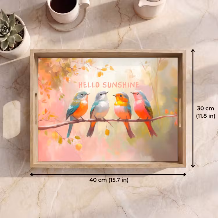 Tray - Birds - Branch - Quote - Pink — 7
