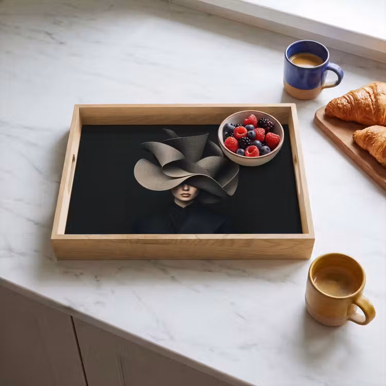 Tray - Black - Hat - Woman — 3