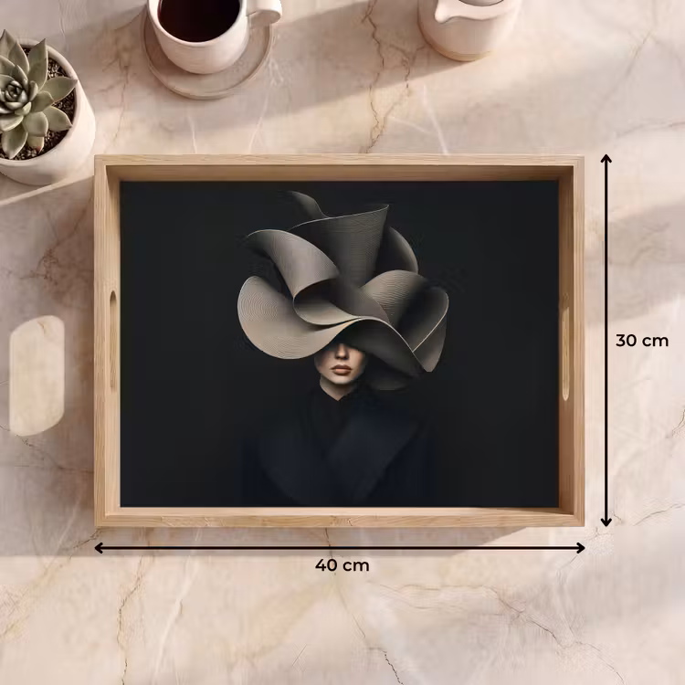 Tray - Black - Hat - Woman — 8