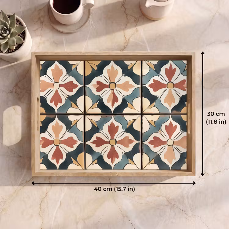 Tray - Decoration - Tiles - Spanish - Vintage — 7