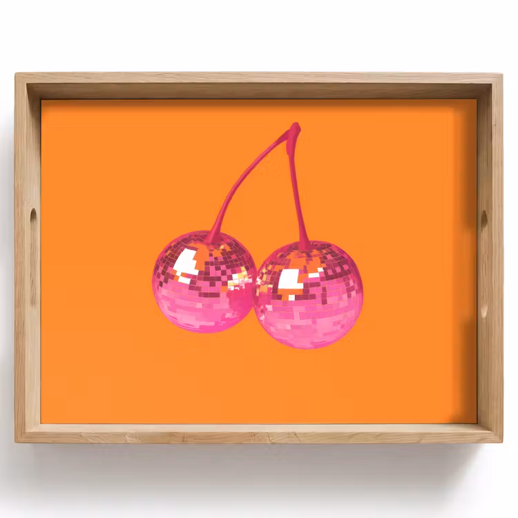 Tray - Discoballs - Cherry - Mirrors - Pink — 1