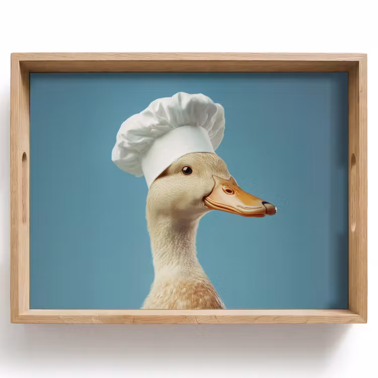 Tray - Duck - Cook's hat - Cute - Bird — 1