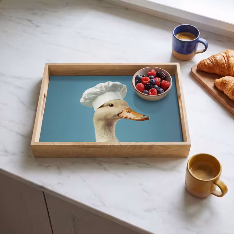 Tray - Duck - Cook's hat - Cute - Bird — 3