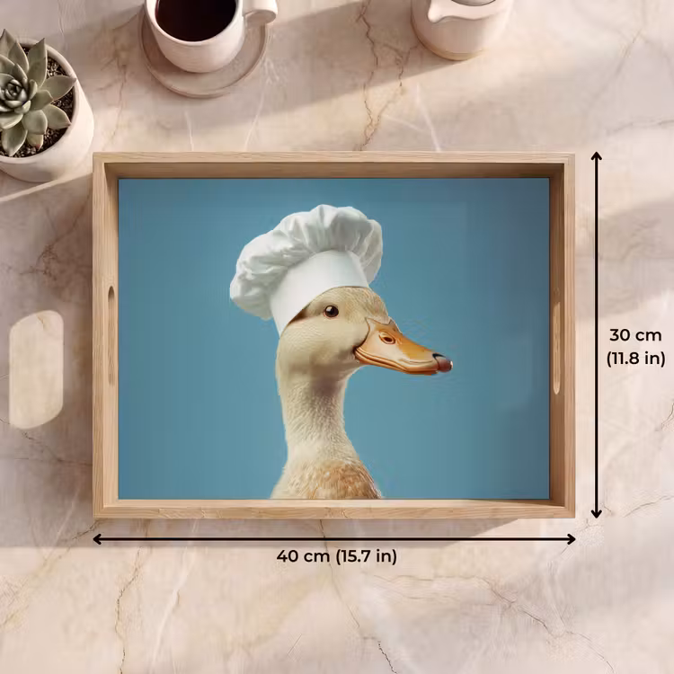 Tray - Duck - Cook's hat - Cute - Bird — 7