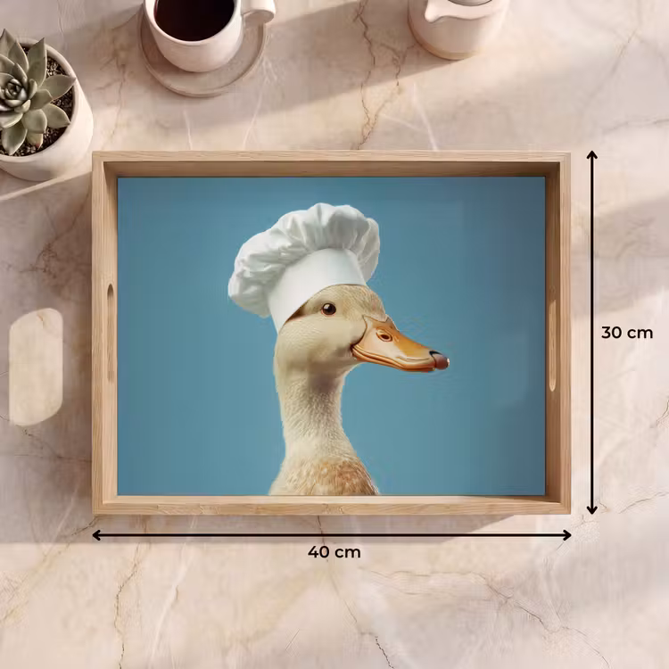 Tray - Duck - Cook's hat - Cute - Bird — 8