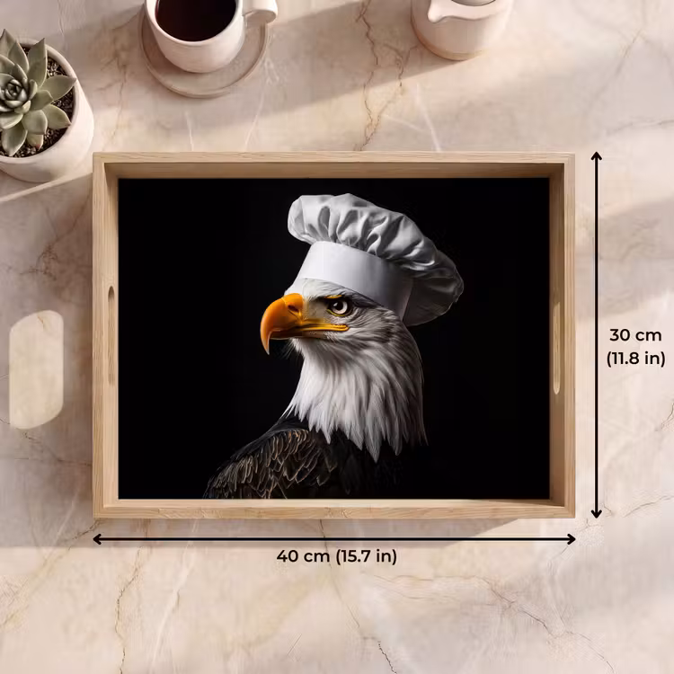 Tray - Eagle -America - Chef's hat - Bird - Tough — 7